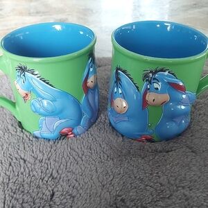 Disney Green & Blue Eeyore Ceramic Mug Set